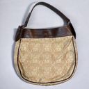 Versace Vintage Y2K  Medusa Medallion Shoulder Bag Purse Neutral Tan Leather Trim Photo 0