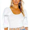 Free People Movement Free people something special ivory puff sleeve embroidered top in Sz Small Photo 1