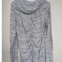 Balance Collection  Activewear‎ Hoodie Space Dye Ruched Back Size S Marled Gray Photo 2