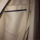 Vintage HTF 70s Cream Vassarette Velour Robe Housecoat Belted Navy Blue Piping L Size L Photo 8