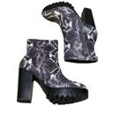 ALLSAINTS Ana Snake Emobossed Lug Womens Boot Size EU38 US 7 NEW Photo 12