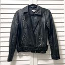 Amuse Society Black Vegan Leather Jacket - Moto Jacket Size Small Photo 2