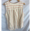 C&C California  Linen Stripe Sleeveless Button Down Shirt Size Large Photo 5