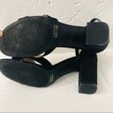 Unisa  Sandals Rexxa Black Suede Ankle Strap Block Heel Size 8.5M Photo 7