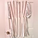 Jessica Simpson Women’s Striped V-Neck Puff Sleeve Mini Dress Photo 4