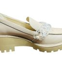 Dolce Vita Haris Chunky Platform Leather Loafers Chain Cream Shoes Size 10 Tan Photo 1