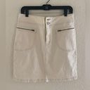 prAna  Womens Broadway Skirt Natural Denim Stretch Zip Pockets Organic NWT Photo 0