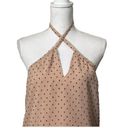 L'Academie L’academie Amber Swiss Dot Nude Halter Sleeveless Top Womens Size XS Photo 1