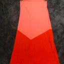 Natori  Small Sleeveless Colorblock Maxi Spring Resort Coral Pink Orange Beach Photo 4