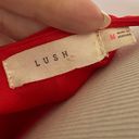 Lush Clothing Lush Red Halter Dress Chiffon Mini Fit Flare Lightweight M Photo 6