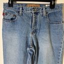 Mudd Vintage  Mid-Rise Light Blue Wash Raw Hem Flare Jeans Size 9 Photo 2