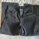 Banana Republic  High Rise Wide Leg Cropped Jeans in Washed Black Size 28 Photo 0