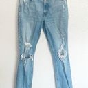 Abercrombie & Fitch  Light Wash The Skinny High Rise Curve Love Distressed Jeans Photo 0