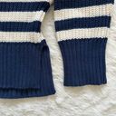 Madewell Sweater Wide Rib Turtleneck Chunky Knit Classic Indigo Stripe S NWT New Photo 6