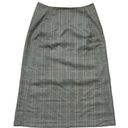 Oak + Fort  Gray Plaid Dark Academia Midi Pencil Skirt Women's Size Small Photo 0