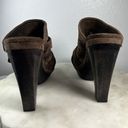 Juicy Couture  Y2K Taupe Suede Leather Heeled Mule Bootie Chunky Buckles Size 8.5 Photo 6