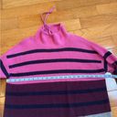 Lou & grey  Striped Wafflestitch Turtleneck Sweater pink gray Sz XL Photo 12