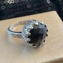 Onyx Vintage Womens Black  Gemstone Sterling Silver Ring Size 7 Photo 0