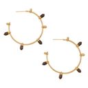 Kendra Scott NWT!  Freida Oxidized 14K Gold-Plated & Gemstone Hoop Earrings Photo 2