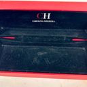 Carolina Herrera  Glasses Case Red Leather Hard Shell w/Black Velvet Lining Photo 5