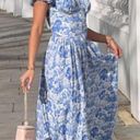 Boohoo NWT porcelain puff sleeve milkmaid maxi dress size 14 Photo 3