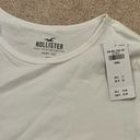 Hollister NWT  White Cropped Long Sleeve Baby Tee Basics Photo 2