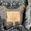 Rebecca Taylor  zipper raw edge denim jacket Photo 2