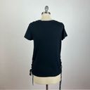 N: Philanthropy Black Side Tie Crew Neck Tee Photo 5