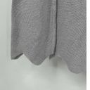 Michael Stars  Gray Cashmere Wool Blend Crewneck Scalloped Hem Sweater Sz XS Photo 5