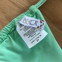 Becca  Adjustable Halter Triangle Bikini Top in Pale Green Size Small NWOT Photo 4