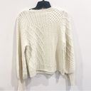 frame denim NWT Frame | Patchwork Cable Knit Wool Sweater Photo 12