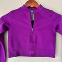 Bo+Tee  Purple Half Zip Cropped Workout Top Size XS Photo 3