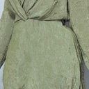 Pretty Little Thing  Plus Size 26 Crinkle Satin Green Wrap Dress Mini Lined Sexy Photo 1