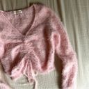 The Moon Sugar Baby Pink Ballet Barbie Fuzzy Sweater Photo 3