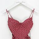 We Wore What  Danielle Star Print One Piece Swimsuit Retro Belted Red Large L NWT Photo 2