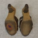 Reba Women's  Leather Brown Tan Clog Heels Size 8 GUC #CL-16 Photo 5