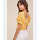 ASTR The Label Mustard Bondi Eyelet Lace Top Size Small Photo 1