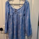 American Eagle Outfitters Blue Floral Dress Photo 3