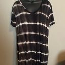 Caution to the Wind Tie Dye Black White Dress Photo 1