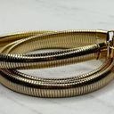 The Bar Vintage Buckle Gold Tone Coil Stretch Cinch Belt Size XS Small S Womens Photo 4