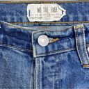 Free People  We The Free High Rise Button Fly Distressed Raw Hem Mom Jeans Photo 4