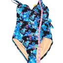 Carole Hochman  Women's One Piece Swimsuit, Blue Floral, Size Small/6 UPF 50+ New Photo 5