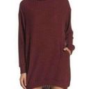 Lush Clothing Lush Funnel Neck Rib Long Sleeves Wine dress Photo 0