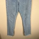 We Wore What WhoWoreWhat Womens Slit Skinny Jeans Size 27 Blue Light Wash High Rise Fray Hem Photo 3