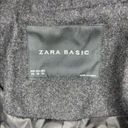 ZARA  basic long trench wool military style buckle collar coat jacket long sleeve Photo 3