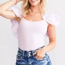 One Piece Les Lis Women's Ruffled Ribbed Bodysuit Size Large Creamy White  NWT Photo 3