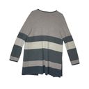 Talbots  women's medium merino wool cardigan open front striped tan gray cream Photo 6