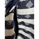 Christopher & Banks  Blazer Plus Size 1X Navy Stripes Raw Hem Button Close Pocket Photo 6