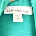 Coldwater Creek  Women's Open Front Green Cotton Cardigan Size M Photo 1
