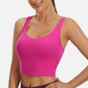 CRZ Yoga  Butterluxe Womens V Neck Longline Sports Bra Padded Workout Crop Top Photo 0